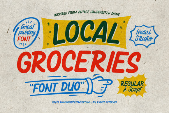 Local Groceries: A Fresh Take on Retro Display Fonts