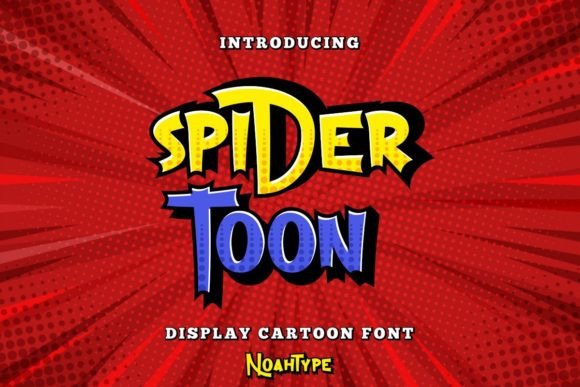Spider Toon: A Playful Display Font for Creative Projects
